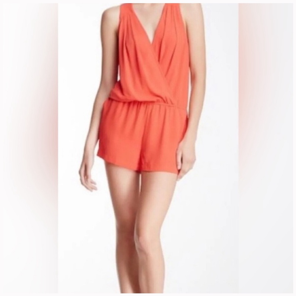 BCBGMAXAZRIA Orange Romper